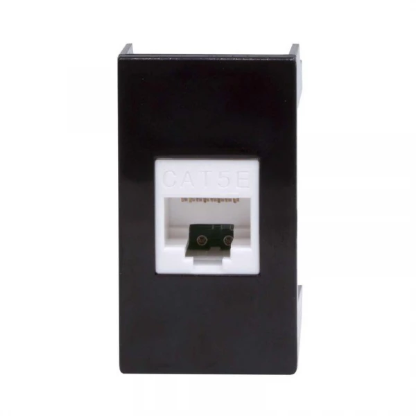 Розетка компьютерная 1-м 1мод. Viva RJ45 кат.5E черн. DKC 45238 ТехноИмпульс