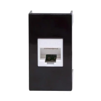 Розетка компьютерная 1-м 1мод. Viva RJ45 кат.5E черн. DKC 45238 ТехноИмпульс