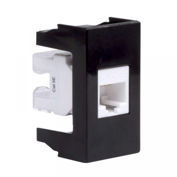 Розетка компьютерная 1-м 1мод. Viva RJ45 кат.5E черн. DKC 45238 ТехноИмпульс