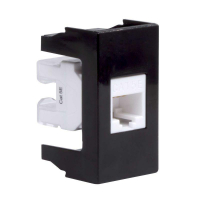 Розетка компьютерная 1-м 1мод. Viva RJ45 кат.5E черн. DKC 45238 ТехноИмпульс