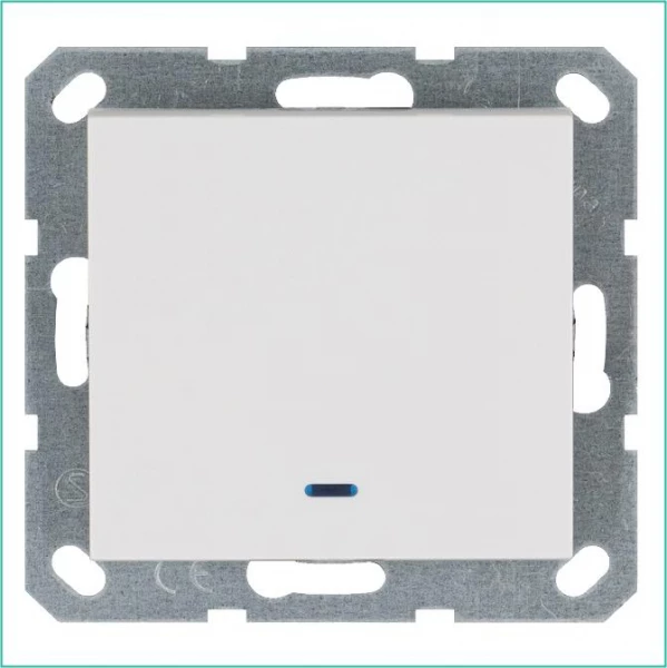 Выключатель 1-кл. 10А IP20 с подсветкой механизм бел. глянцевый Jasmart G3011NW ТехноИмпульс