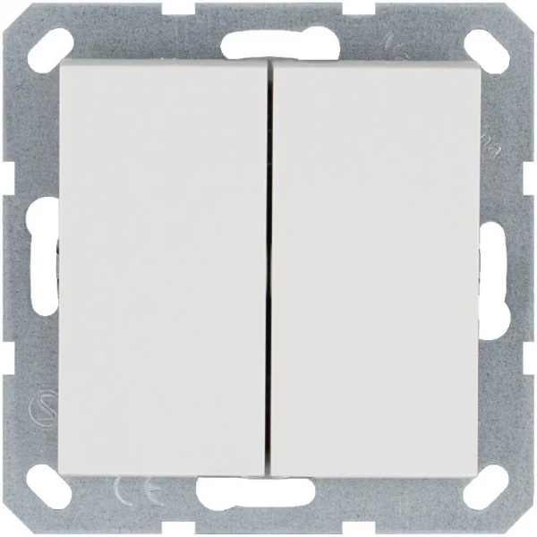 Выключатель 2-кл. 10А IP20 механизм бел. глянцевый Jasmart G3023W ТехноИмпульс