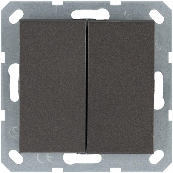 Кнопка 2-кл. 10А IP20 с переключающим контактом механизм мокко Jasmart G3020Z ТехноИмпульс