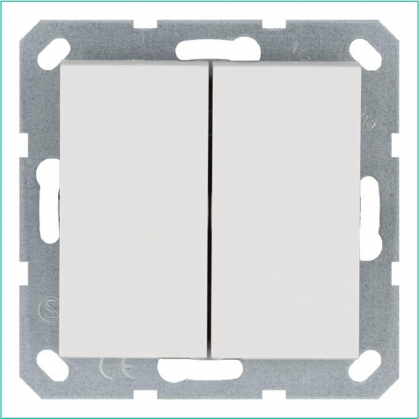 Переключатель перекрестный 1-кл. 10А IP20 механизм бел. глянцевый Jasmart G3013W ТехноИмпульс