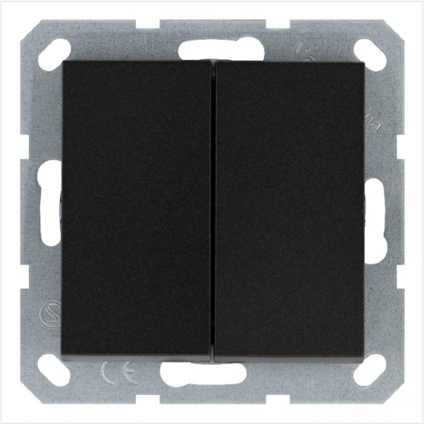 Переключатель перекрестный 2-кл. 10А IP20 механизм антрацит Jasmart G3014B ТехноИмпульс
