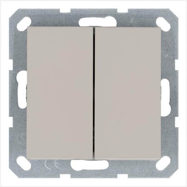 Переключатель перекрестный 2-кл. 10А IP20 механизм тауп Jasmart G3014T ТехноИмпульс