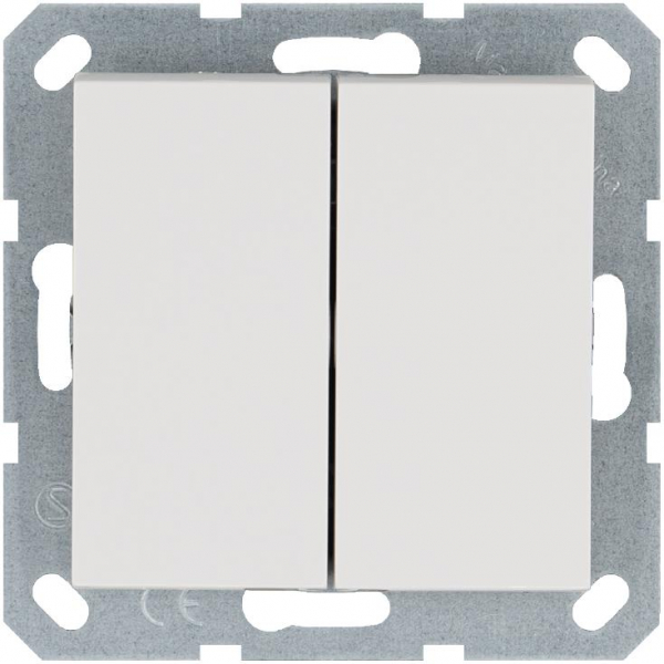 Переключатель проходной 2-кл. 10А IP20 механизм бел. глянцевый Jasmart G3022W ТехноИмпульс