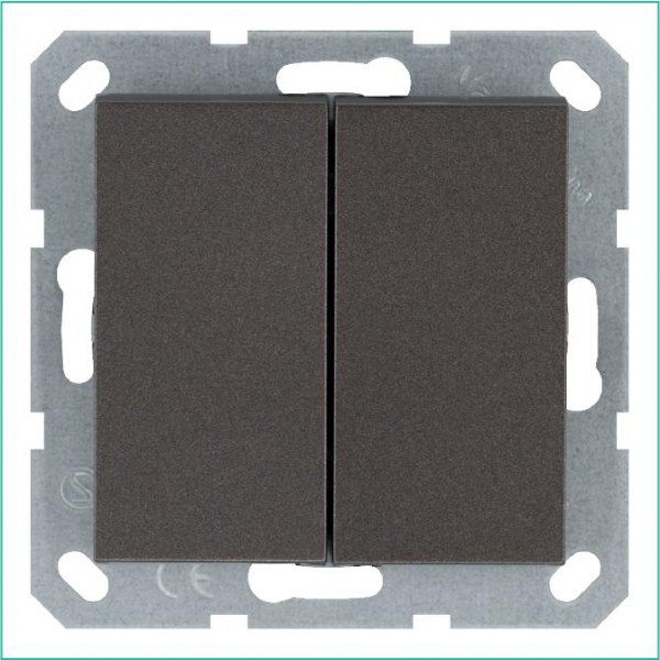 Переключатель проходной 2-кл. 10А IP20 механизм мокко Jasmart G3022Z ТехноИмпульс