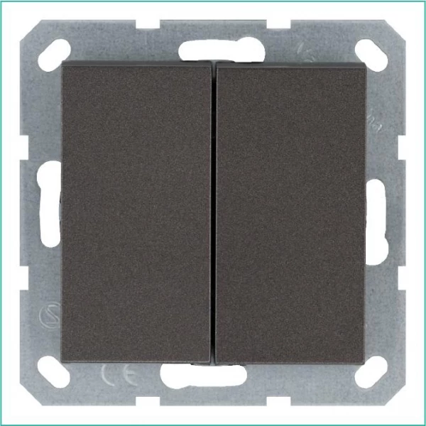 Переключатель проходной 2-кл. 10А IP20 механизм мокко Jasmart G3022Z ТехноИмпульс