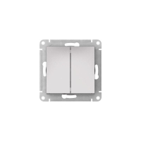 Выключатель 2-кл. AtlasDesign (сх. 5) 10AX быстрозажим. клем. механизм алюм. SE ATN000351S ТехноИмпульс