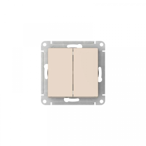 Выключатель 2-кл. AtlasDesign (сх. 5) 10AX быстрозажим. клем. механизм беж. SE ATN000251S ТехноИмпульс