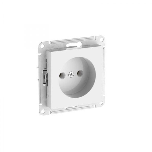 Розетка AtlasDesign 16А без заземл. без шторок быстрозажим. клем. механизм бел. SE ATN000141S ТехноИмпульс