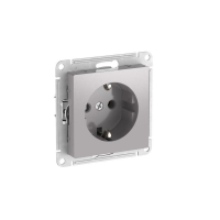 Розетка AtlasDesign 16А с заземл. быстрозажим. клем. механизм алюм. SE ATN000343S ТехноИмпульс