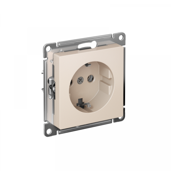 Розетка AtlasDesign 16А с заземл. быстрозажим. клем. механизм беж. SE ATN000243S ТехноИмпульс