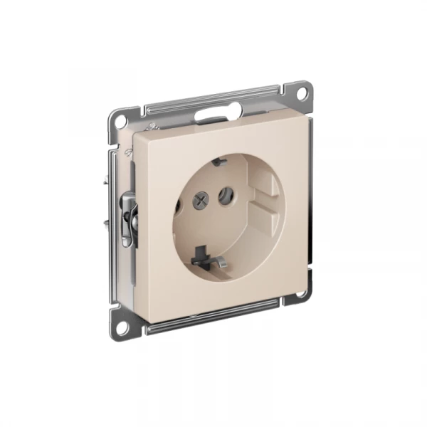 Розетка AtlasDesign 16А с заземл. быстрозажим. клем. механизм беж. SE ATN000243S ТехноИмпульс