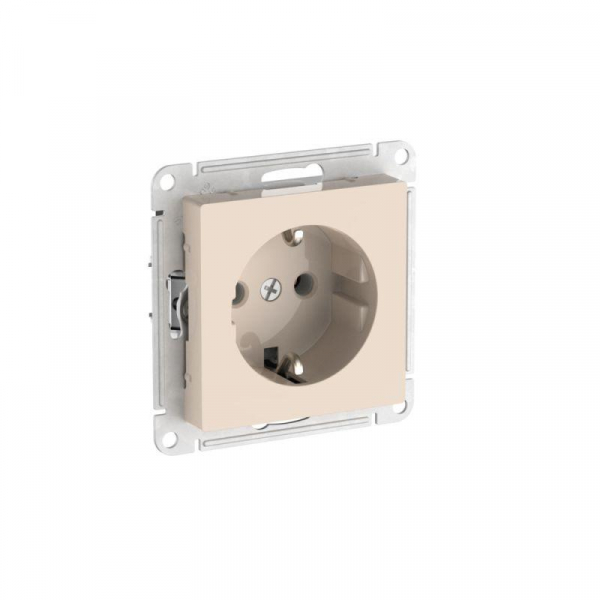 Розетка AtlasDesign 16А с заземл. быстрозажим. клем. механизм беж. SE ATN000243S ТехноИмпульс
