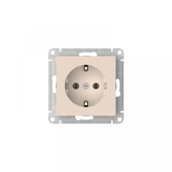 Розетка AtlasDesign 16А с заземл. быстрозажим. клем. механизм беж. SE ATN000243S ТехноИмпульс