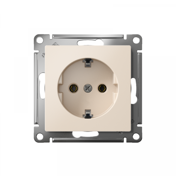 Розетка AtlasDesign 16А с заземл. быстрозажим. клем. механизм беж. SE ATN000243S ТехноИмпульс