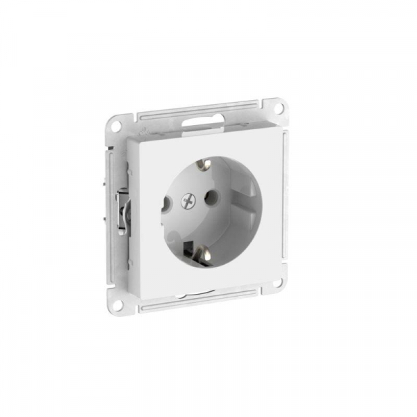 Розетка AtlasDesign 16А с заземл. быстрозажим. клем. механизм бел. SE ATN000143S ТехноИмпульс