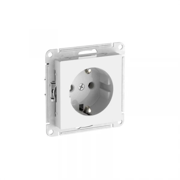 Розетка AtlasDesign 16А с заземл. быстрозажим. клем. механизм бел. SE ATN000143S ТехноИмпульс