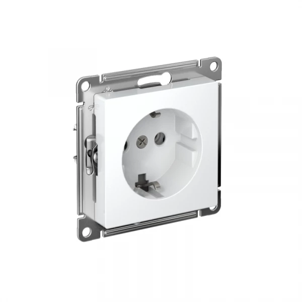 Розетка AtlasDesign 16А с заземл. быстрозажим. клем. механизм бел. SE ATN000143S ТехноИмпульс