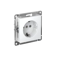 Розетка AtlasDesign 16А с заземл. быстрозажим. клем. механизм бел. SE ATN000143S ТехноИмпульс