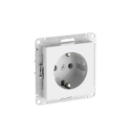 Розетка AtlasDesign 16А с заземл. быстрозажим. клем. механизм бел. SE ATN000143S ТехноИмпульс