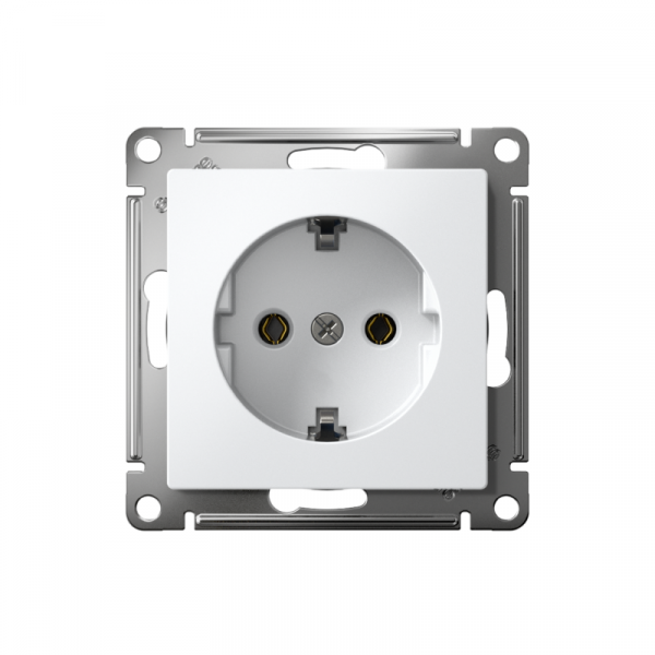 Розетка AtlasDesign 16А с заземл. быстрозажим. клем. механизм бел. SE ATN000143S ТехноИмпульс
