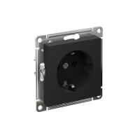 Розетка AtlasDesign 16А с заземл. быстрозажим. клем. механизм карбон SE ATN001043S ТехноИмпульс