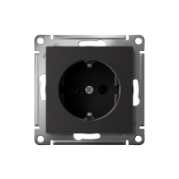 Розетка AtlasDesign 16А с заземл. быстрозажим. клем. механизм карбон SE ATN001043S ТехноИмпульс