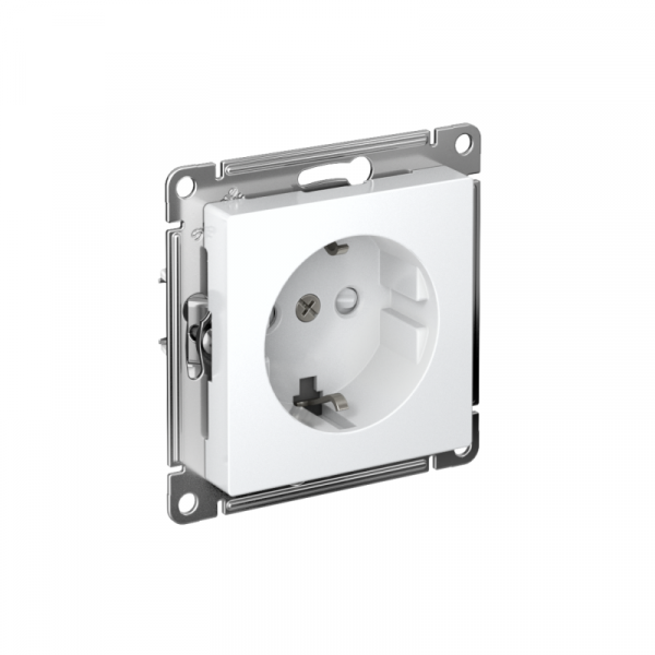 Розетка AtlasDesign 16А с заземл. защ. шторки быстрозажим. клем. механизм бел. SE ATN000145S ТехноИмпульс