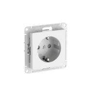 Розетка AtlasDesign 16А с заземл. защ. шторки быстрозажим. клем. механизм бел. SE ATN000145S ТехноИмпульс