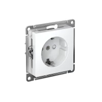 Розетка AtlasDesign 16А с заземл. защ. шторки быстрозажим. клем. механизм бел. SE ATN000145S ТехноИмпульс