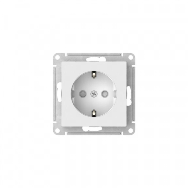 Розетка AtlasDesign 16А с заземл. защ. шторки быстрозажим. клем. механизм бел. SE ATN000145S ТехноИмпульс