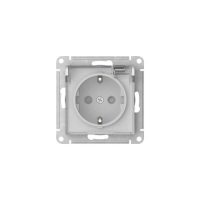 Розетка AtlasDesign Aqua 16А IP44 с заземл. защ. шторки с прозр. крышкой быстрозажим. клем. механизм бел. SE ATN440146S ТехноИмпульс