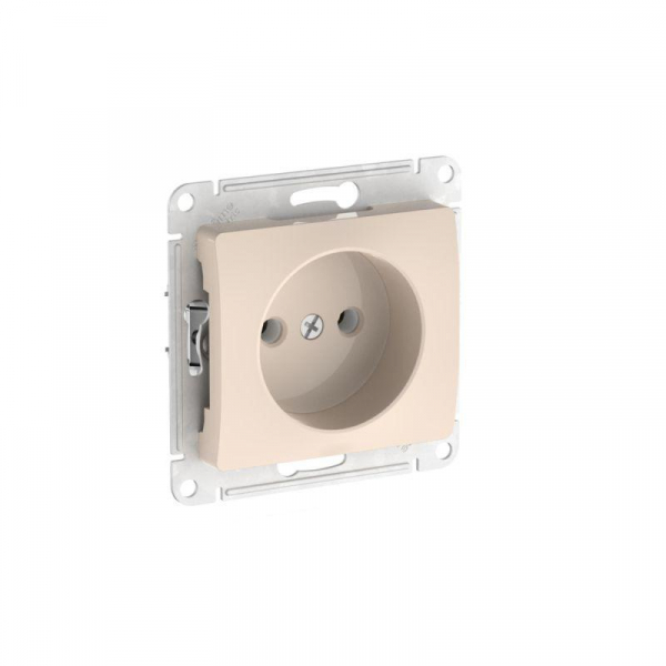 Розетка Glossa 16А без заземл. быстрозажим. клем. механизм беж. SE GSL000241S ТехноИмпульс