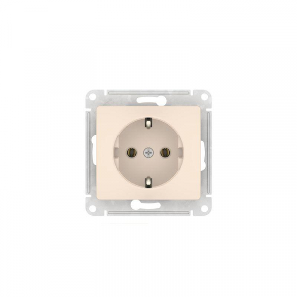 Розетка Glossa 16А с заземл. быстрозажим. клем. механизм беж. SE GSL000243S ТехноИмпульс