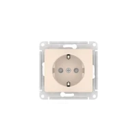 Розетка Glossa 16А с заземл. защ. шторки быстрозажим. клем. механизм беж. SE GSL000245S ТехноИмпульс