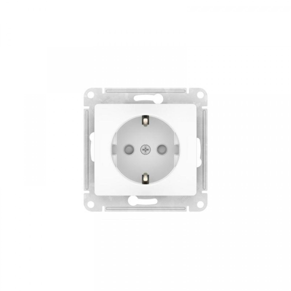 Розетка Glossa 16А с заземл. защ. шторки быстрозажим. клем. механизм бел. SE GSL000145S ТехноИмпульс