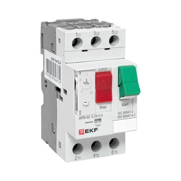Выключатель автоматический для защиты двигателя АПД-32 0.25-0.4А EKF apd-me-0.4 ТехноИмпульс