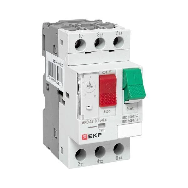 Выключатель автоматический для защиты двигателя АПД-32 0.25-0.4А EKF apd-me-0.4 ТехноИмпульс