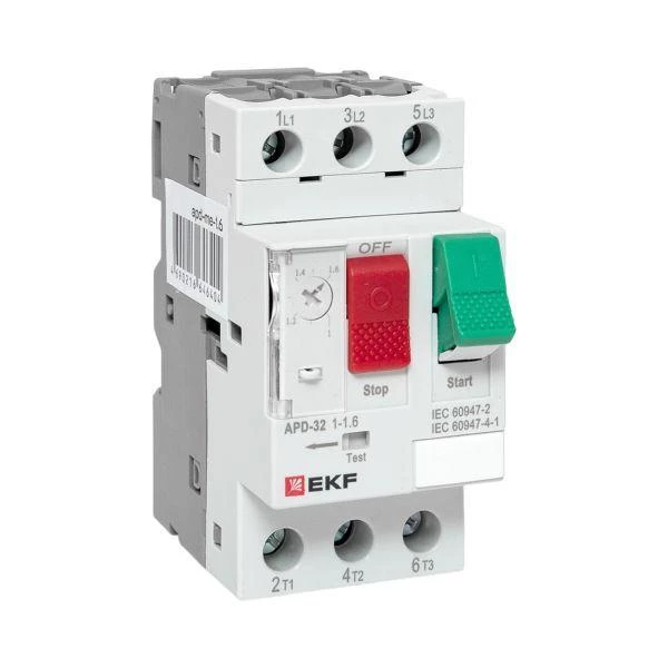 Выключатель автоматический для защиты двигателя АПД-32 1.0-1.6А EKF apd-me-1.6 ТехноИмпульс