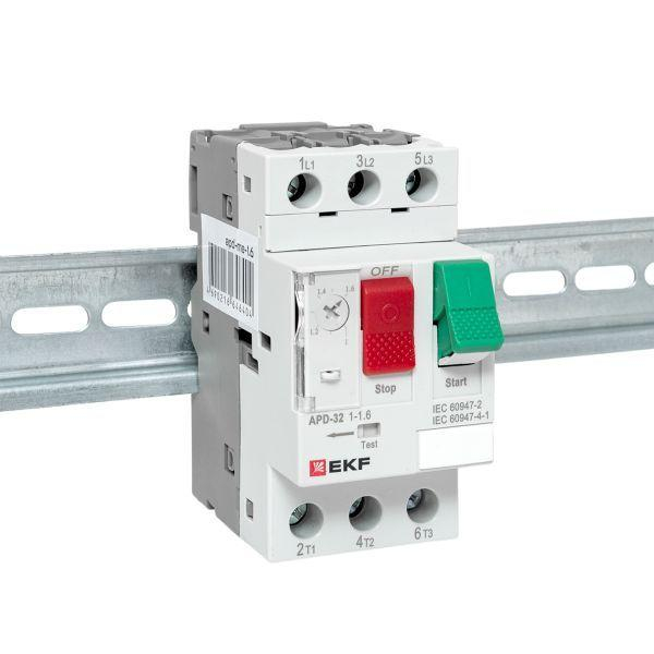 Выключатель автоматический для защиты двигателя АПД-32 1.0-1.6А EKF apd-me-1.6 ТехноИмпульс