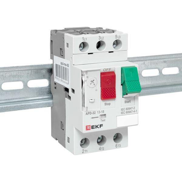 Выключатель автоматический для защиты двигателя АПД-32 13-18А EKF apd-me-18 ТехноИмпульс