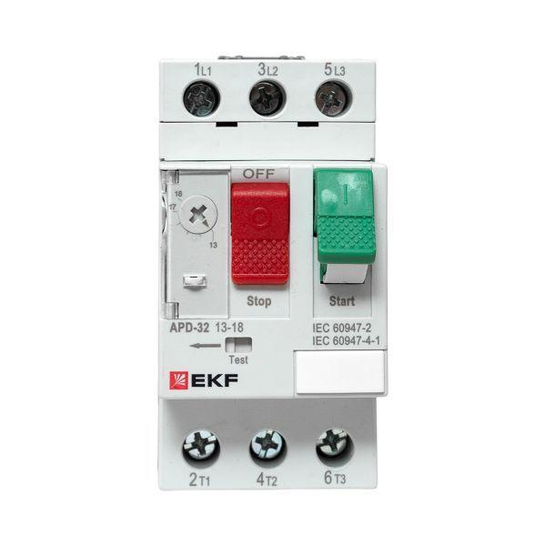 Выключатель автоматический для защиты двигателя АПД-32 13-18А EKF apd-me-18 ТехноИмпульс