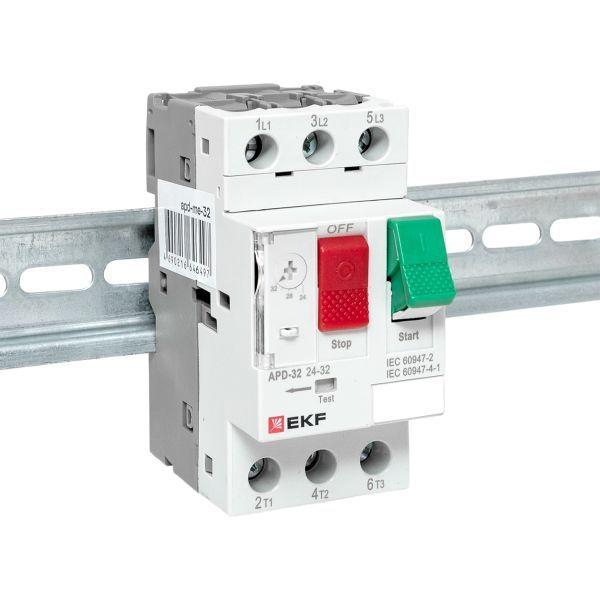 Выключатель автоматический для защиты двигателя АПД-32 24-32А EKF apd-me-32 ТехноИмпульс