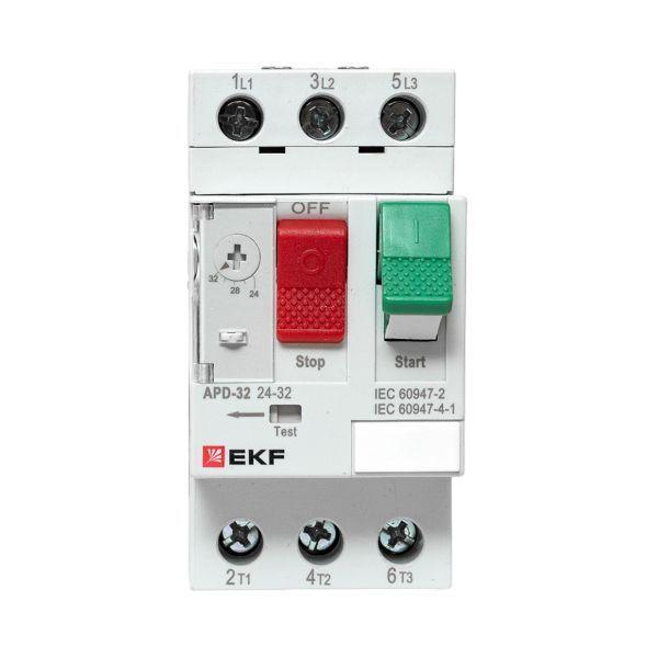 Выключатель автоматический для защиты двигателя АПД-32 24-32А EKF apd-me-32 ТехноИмпульс