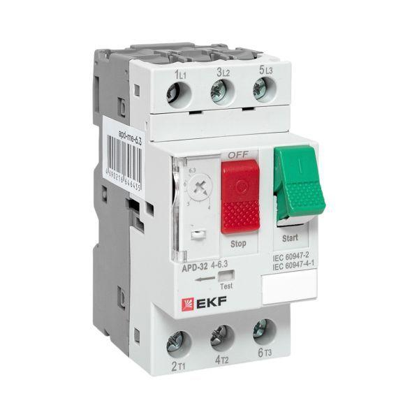 Выключатель автоматический для защиты двигателя АПД-32 4-6.3А EKF apd-me-6.3 ТехноИмпульс