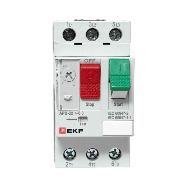 Выключатель автоматический для защиты двигателя АПД-32 4-6.3А EKF apd-me-6.3 ТехноИмпульс