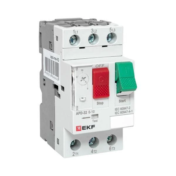 Выключатель автоматический для защиты двигателя АПД-32 6-10А EKF apd-me-10 ТехноИмпульс